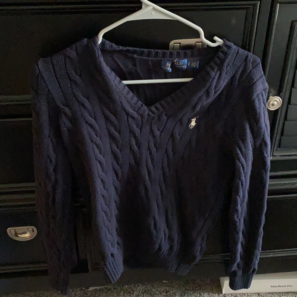 polo ralph lauren navy blue sweater